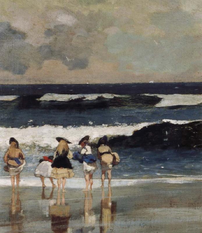 Winslow Homer Detail from on the Beach France oil painting art